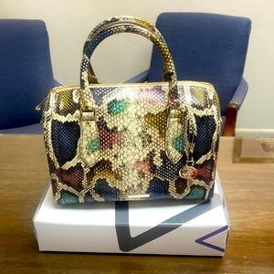 Brand new Brahmin multi faux python skin handbag